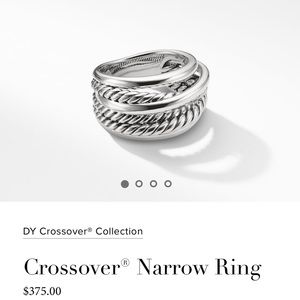 David Yurman Crossover ring Size 5